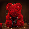 Valentinstagsgeschenke Dekoration Rosenbär Künstliche Blume mit Box Lichter Teddybär für Frauen Freundin Geburtstagsgeschenk Liebesblume