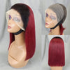 4/30/4 Farbe Echthaar Bob Perücke Glatt 13x4 Lace Front Echthaar Perücken Brasilianische Perücke Kurze Echthaar Bob Perücken Ombre Perücke