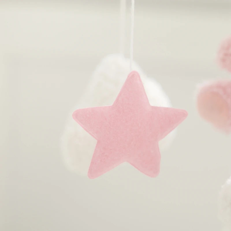 Baby-Kinderbett-Mobile-Rassel-Spielzeug 0-12 Monate Säugling Weicher Filz Teddy Samt Rosa Bär Bettglocke Hängendes Spielzeug Halterung Babybett Mädchen Spielzeug