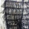 Cryptographic Fashion Tiered Mesh Sheer Flare Pants Rave Festival Outfits for Women Halloween Sexy Pants Streetwear Bottoms