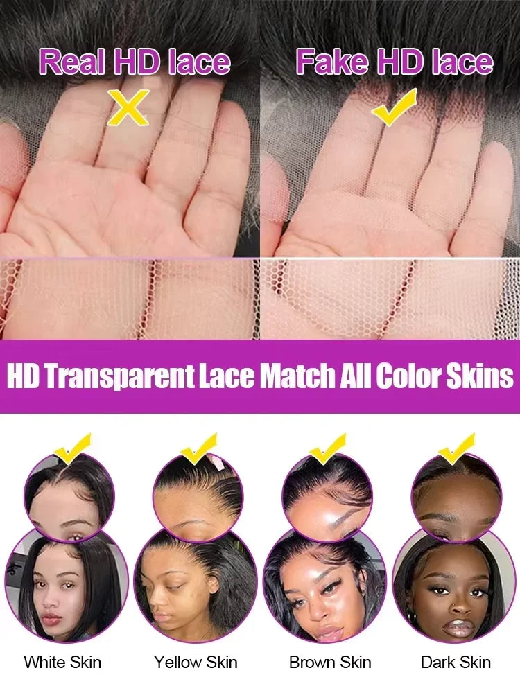30 40 Inch 13x6 Bone Straight HD Lace Front Wigs 100% Vietnamese Human Hair Wigs 13x4 Lace Frontal Wig For Women Glueless Wigs