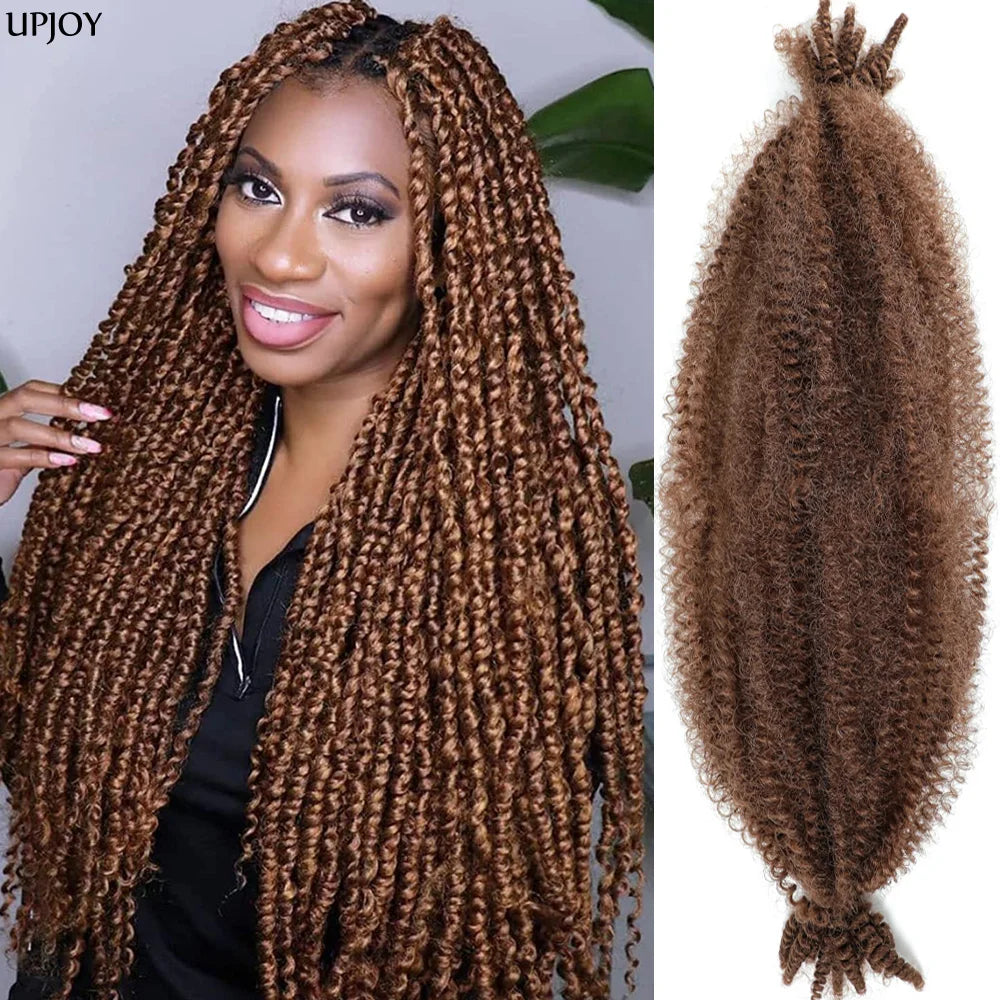 24 Zoll Kinky Afro Springy Braiding Crochet Hair 18 Zoll Marley Kinky Crochet Braids Hair Soft Afro Kinky Twist Crochet Braid Hair