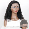 Deep Curly Short Bob Wig Human Hair 180 Density 13x4 Lace Front Wigs for Women Pre Plucked Deep Wave T Lace Wigs Natural Black