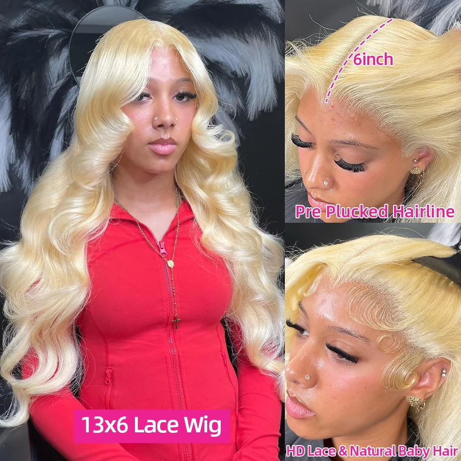 Rosabeauty HD Transparent 13x6 613 Body Wave Honey Blonde Lace Frontal Human Hair Wig Brazilian 13x4 Lace Front Wigs For Women
