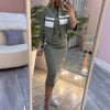 Women's Fashion Color-blocked White Striped Hip-covering Sweatshirt Dress 2piece Set Female Casual Zipper Jacket Coat Dress Suit