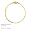 eManco Stainless Steel Adjustable Classic Snake Chain Bracelet Women's Gold Plated Jewelry Wholesale