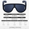 Oversized Wellen-Masken-Sonnenbrille Einteilige Damen-Sport-Y2K-Punk-Sonnenbrille für Damen 2024 Luxusmarke Steampunk-Brillen-Goggle