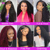 250 Density 13x6 HD Lace Frontal Wig Kinky Curly Glueless Preplucked Human Wigs Ready To Go Brazilian Wigs 100 % Remy Human Hair