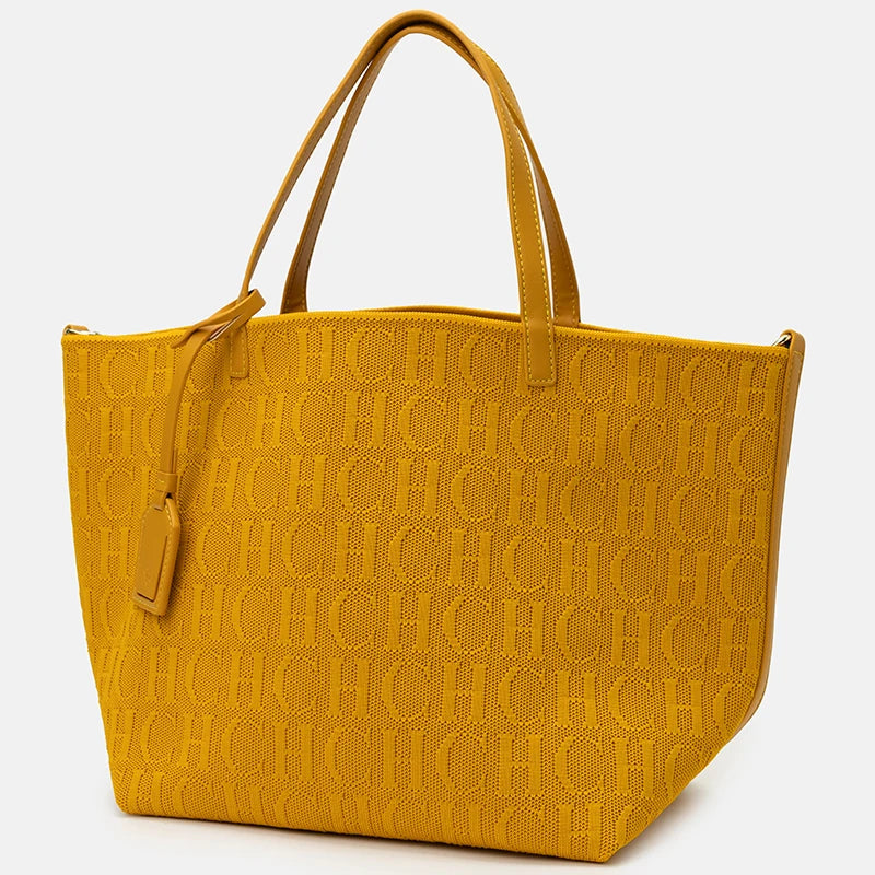 CH Classic Models of Women's Shoulder Bag Solid Color Fashionable Versatile Large-capacity Handbag Elegant Shopping Ladies Bag