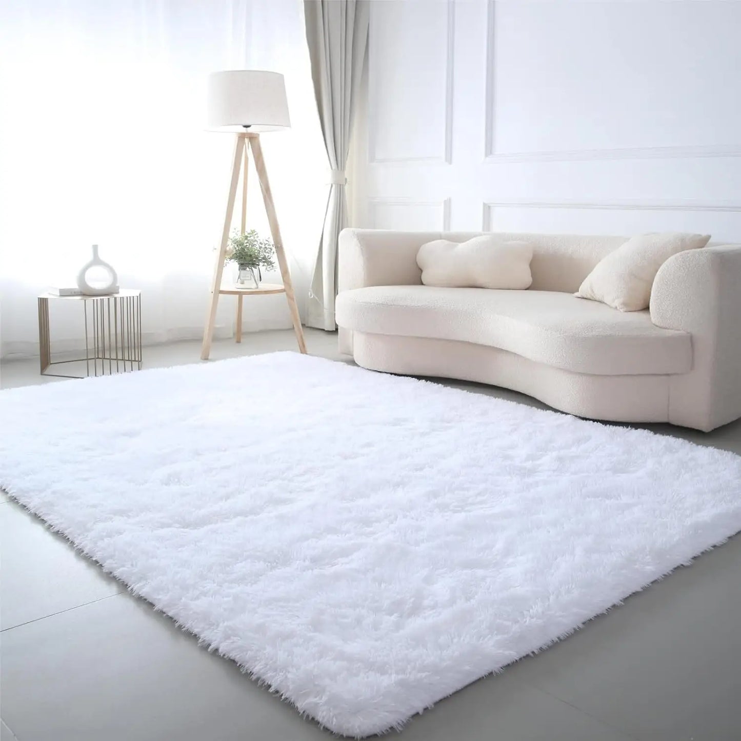 Flauschiger Teppich für das Schlafzimmer, zottelige, flauschige Teppiche für das Schlafzimmer, dicke schwarze Teppiche für das Wohnzimmer, Teppiche für Mädchen und Jungen