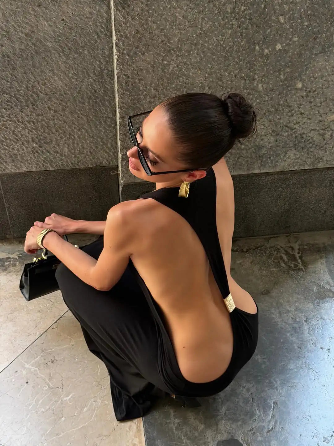 Halter Deep V Backless Long Dress Women Open Back Spaghetti Strap Elegant Party Evening Gown Summer Vacation Beach Dresses 2026