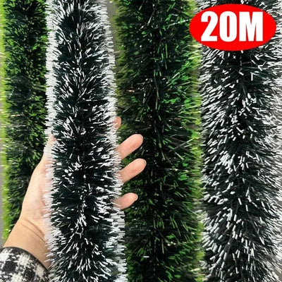 Weihnachten Grüne Zuckerrohr Bänder Girlande DIY Weihnachtsbaumschmuck Grüne Zuckerrohr Bänder Kranz Hängender Anhänger Haus Party Dekoration