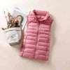 New 2024 Women Women Ultra Light Down Vests Slim Sleeveless Jacket Portable Girl Lightweight Windproof Waistcoat