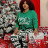 Merry Christmas Family Matching Outfits All Elk Print Mother Father Kids Pajamas Set Soft Loose Sleepwear Xmas Look Gift Pyjamas