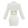 sets for women 2 pieces Sexy Lapel Long Sleeve Jackets + High Waist Hollow Out Skirts Set 2024 Woman Clothes Women's Suits