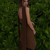 TARUXY Mode Trägerloses Kleid mit Band Frauen Elegantes Ärmelloses Mesh Strand Urlaub Langes Kleid Frühling 2025 Neues Damenkleid