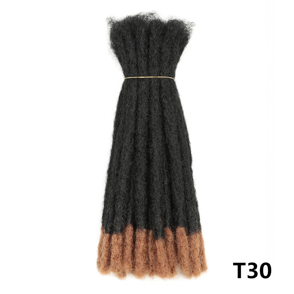 Dreadlock Extensions Loc Extensions Afro Kinky Dreads Extensions for Men/Women, Synthetic Dread Set Thick Soft Locs Extensions