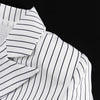 Clacive Fashion Long Sleeve Crop Top 2 Piece Sets Women Elegant Slim Stripe Print Skirts Set Casual High Waist Long Skirt Suits