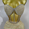 Sparkly Sequins Diamond Birthday Party Two Piece Set Evening Dress 2025 Women Sexy Singer Dancer NightClub Bar Performan Costume