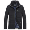 Men's Warm Jacket Winter Parka Fur Collar Windbreaker Cotton Padded Anorak Thick Black Coat Male Casual Autumn Fleece Jacket Men
