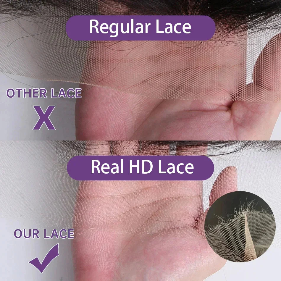 13x4 Transparente HD Lace Frontal Perücke Kurze Bob Perücke Echthaar Schokobraun #4 Lace Front Perücken Vorgezupft Kurze Glatte Perücke