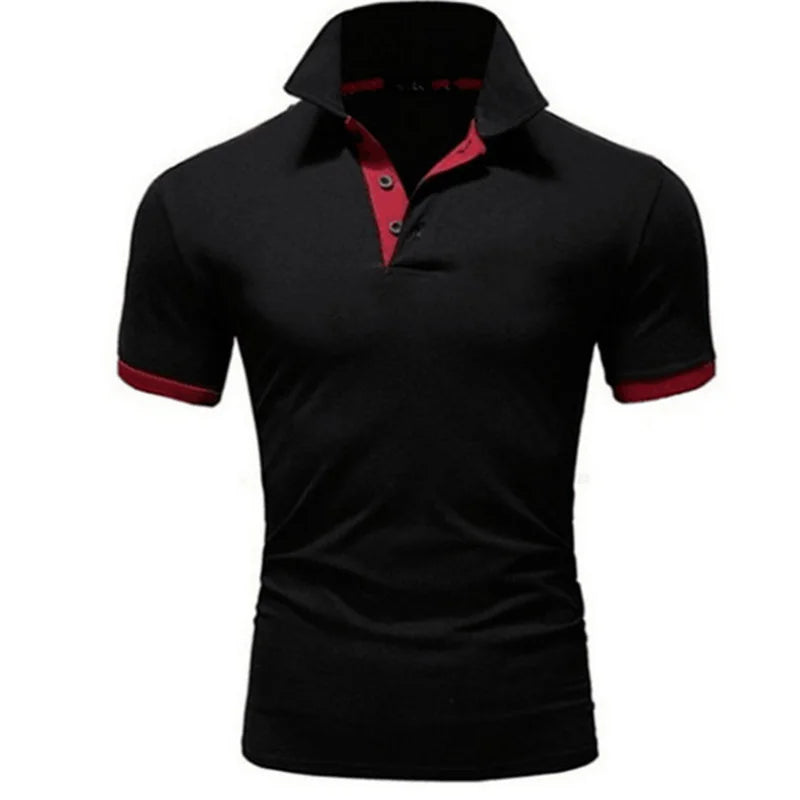 Men's Short Sleeve Polo Shirts Casual Slim Fit Basic Designed Shirts Quick-drying Anti-wrinkle Tops