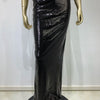 Women Summer Luxury Sexy Backless Halter Black Mesh Sequins Maxi Long Gowns Dress Elegant Celebrity Evening Party Club Dress