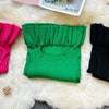 YuooMuoo Chic Fashion Sexy Package Hips Ruffled Mini Dress Women Summer Slim Elastic Knitted Party Dress Streetwear Lady Outfits