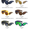 Oversized Wellen-Masken-Sonnenbrille Einteilige Damen-Sport-Y2K-Punk-Sonnenbrille für Damen 2024 Luxusmarke Steampunk-Brillen-Goggle