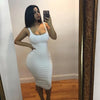 AliExpress Summer Sexy Tank Top Dress European and American Plus Size Women's Sleeveless Midi Dress