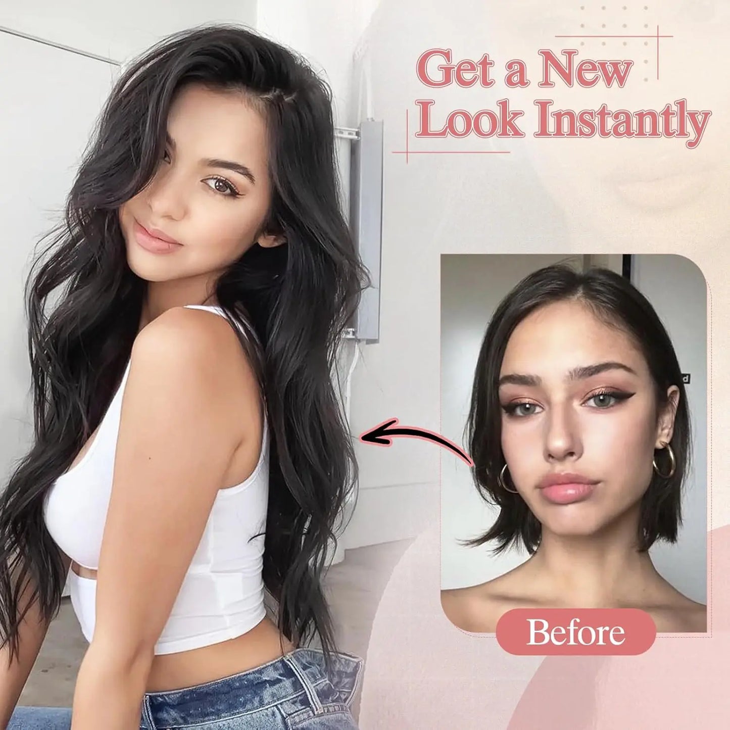 #6 Light Brown Bone Straight Clip In Hair Extensions 1 Piece 5 Clips Full Head One-Piece Clip In Human Hair Extensions 100G/Set