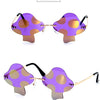 Women Girls Mushroom Euro American Style Rimless Sunglasses Adult Personalized Fashion Glasses Female Sunscreen UV400 Sunglasses