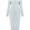 Wmstar Women Dress Long Sleeve Knitted New Fashion Elegant Bodycon Ladies Sexy Bodycon Party Long New Maxi Dresses Dropshipping