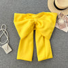 Women Hotsweet Sleeveless Sexy Zipper Chic Three-dimensional Butterfly Bow Slim Strapless Tank Top High Street Autumn Clothing