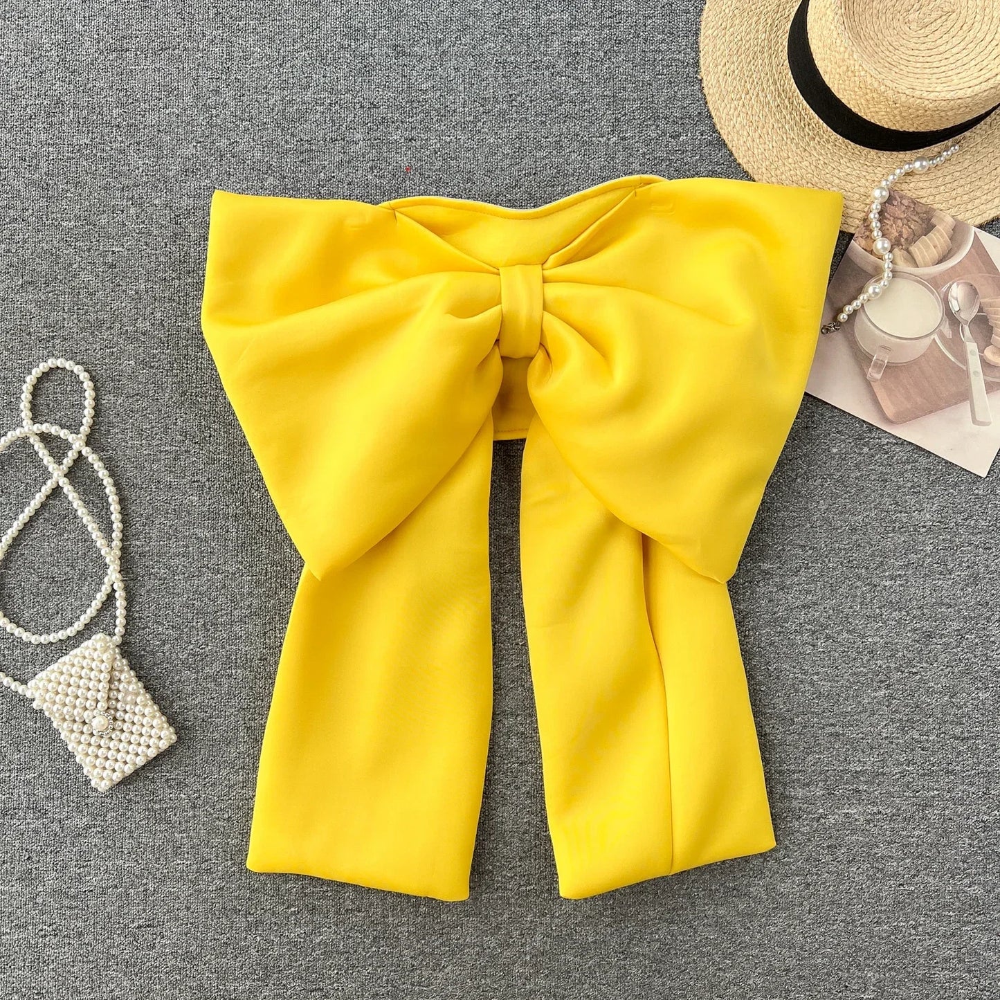 Women Hotsweet Sleeveless Sexy Zipper Chic Three-dimensional Butterfly Bow Slim Strapless Tank Top High Street Autumn Clothing