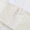 Sexy White Lace Women Dress Turtleneck Tassel Sleeve Slim Naked Waist Hollow Out Long Dress Summer Beach Female Knit Robe