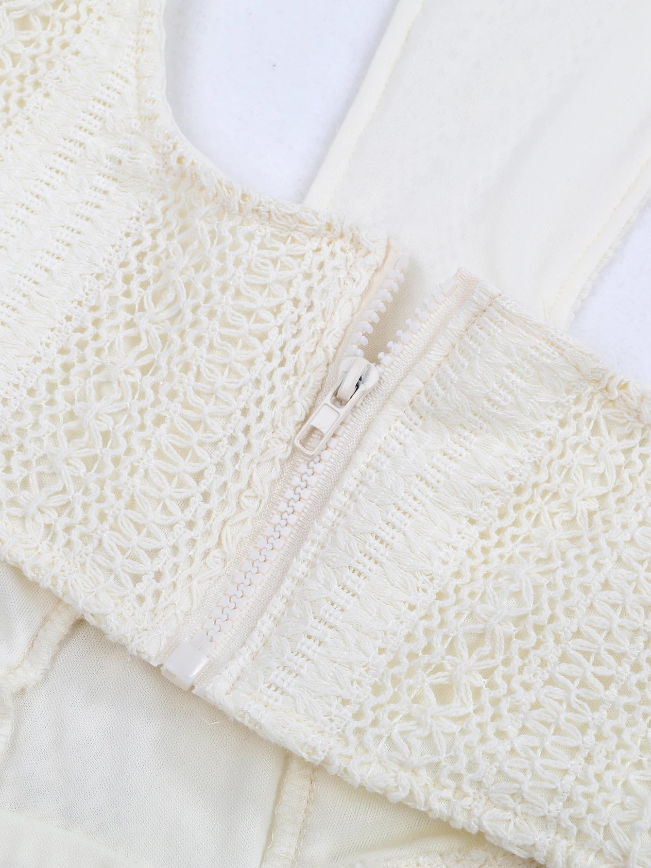 Sexy White Lace Women Dress Turtleneck Tassel Sleeve Slim Naked Waist Hollow Out Long Dress Summer Beach Female Knit Robe