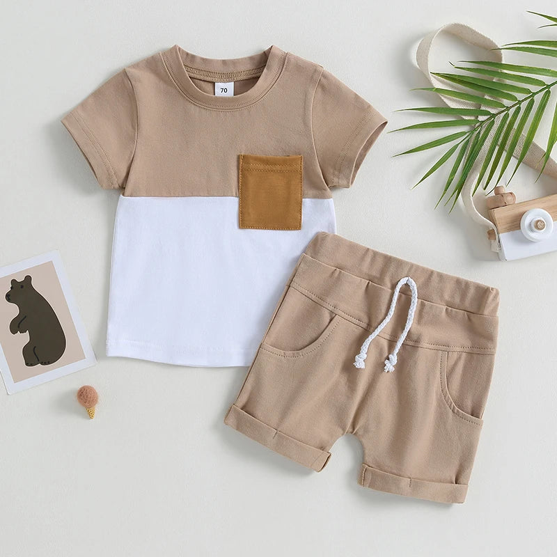 ma&baby 0-3Y Toddler Infant Baby Boy Girl Clothes Sets Casual Short Sleeve T-shirt Tops Shorts Summer Outfits Clothing