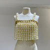 Sexy Lingerie Women Fashion Handmade Beaded Body Jewelry Bikini Large Pearl Suspender Vest Chest Chain Party Catwalk