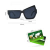 Fashion Irregular Square Sunglasses Funny Party Asymmetrical Sun Glasses Men Brand Designer Personality Black Sunglasses
