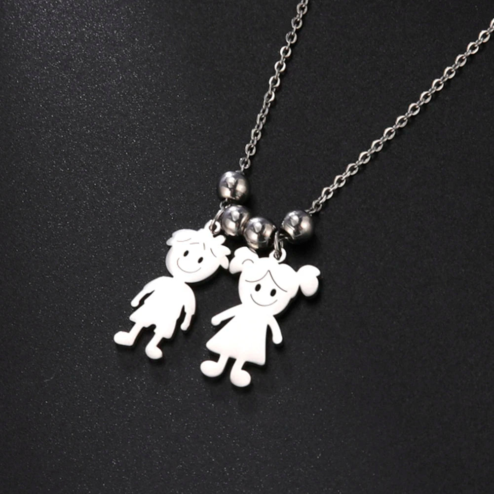 Couple Friend Personalized Necklace Custom Chain Name Mother Father Family Gift For Women Men Stainless Steel Pendant Jewelry