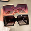 KAMMPT Quadratische Oversize-Sonnenbrille Unisex Trendige Verlaufs-Goggle Luxusmarken-Design Sonnenbrille