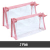 Transparent Triangular Pencil Case Large Capacity Simple Pen Bag Kawaii Cosmetic Bag School Study Stationery Office Supplies