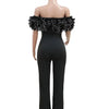 Sexy Jumpsuit mit Slash-Ausschnitt, figurbetont, für Damen, Overall, Rose, Einteiler, Damen, Club-Overalls, Promi-Outfits, Party, Sexy Rompers