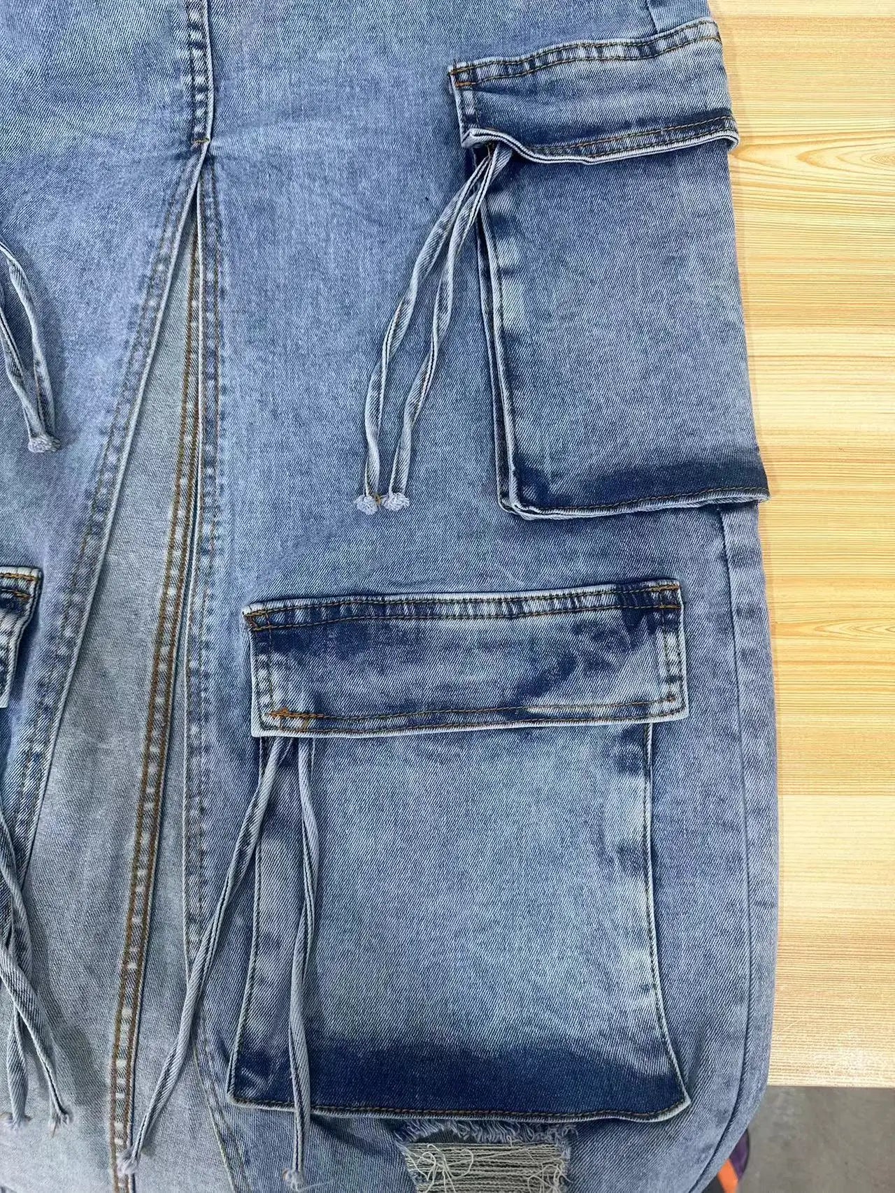 Mid Length Skirts Women Denim Skirt Hole Pockets A Line Slit Slim Y2k Streetwear Elegant Splice Y2k High Waist Summer 2025