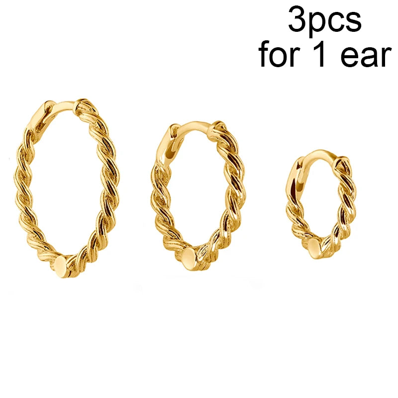 CRMYA Gold Silber gefüllt 16mm 14mm 12mm Blumen baumelnde Ohrringe Zirkonia Creolen für Damen Mädchen Schmuck Großhandel