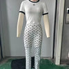 STYLISH LADY Moon Printed Sports 2 Piece Set Women Sleeveless Crop Top and Skinny Pant Suits 2025 Summer Street Fitness Outfits