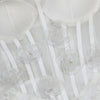 New Sexy Off Shoulder 3D Flower See Through Strapless White Mini Dresses Women‘s Elegant Birthday Evening Guest Party Prom Robe