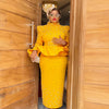 Fashion suit African Dresses For woman rhinestone turkey dresses for women luxury High quality mesh fabric African Beaded Dress