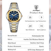 POEDAGAR Luxury Square Watch for Woman Waterproof Luminous Date Ladies Watch Stainless Steel Quartz Women's Watches Female Reloj